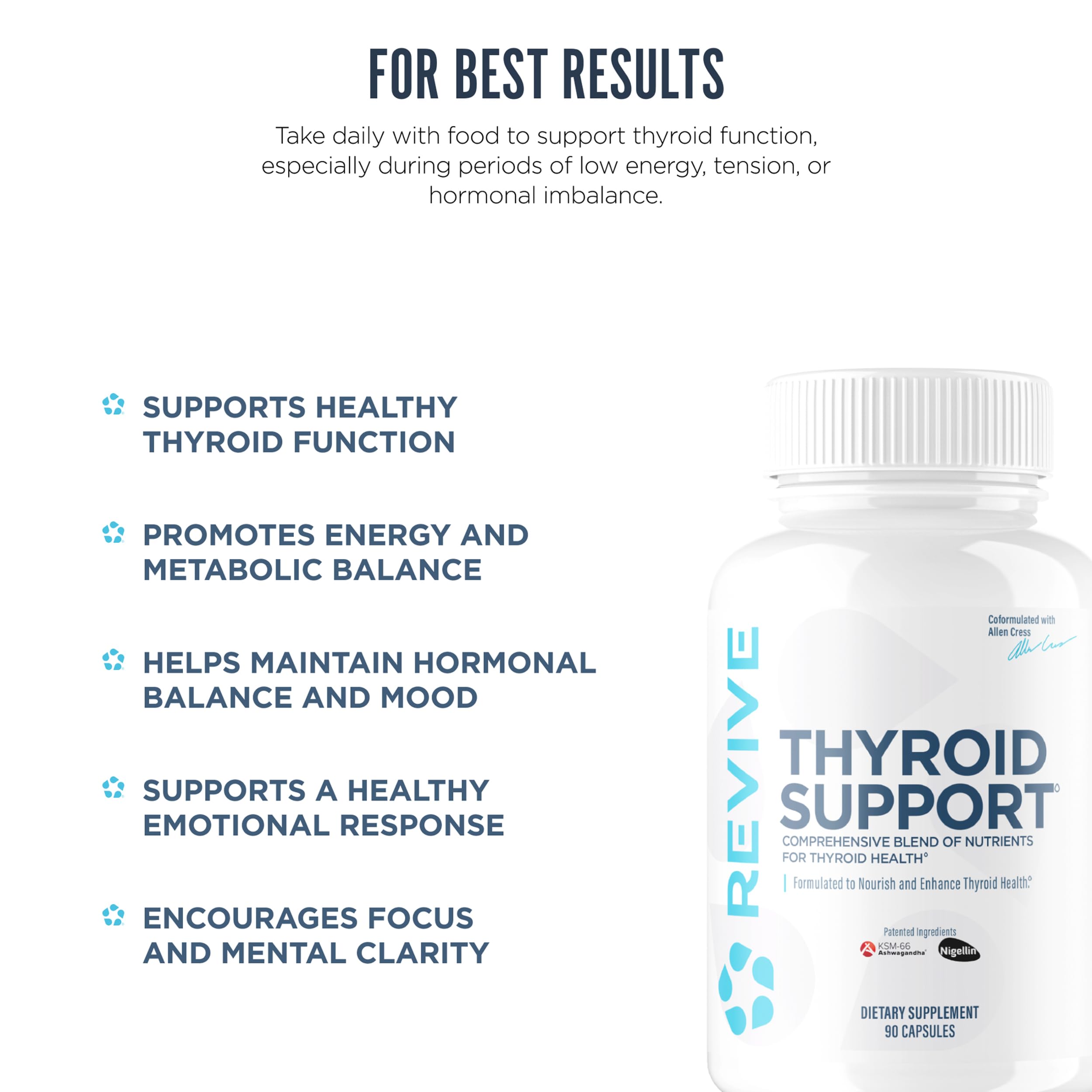 Glass bottle on a clean countertop in a bright setting for thyroid care