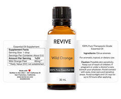 REVIVEEO Wild Orange diffuser aroma fills room with bright citrus energy.