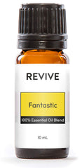 REVIVEEO Fantastic bottle closeup showing citrus blend for mood uplift.