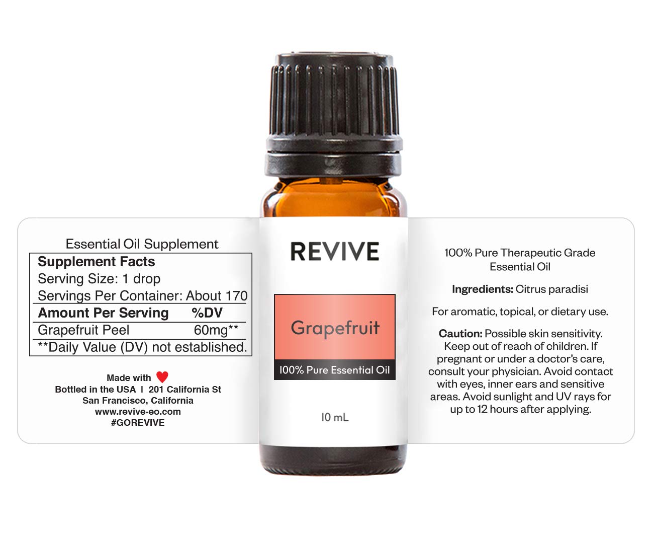 REVIVEEO Grapefruit oil used in skincare routine for a refreshing cleanse.