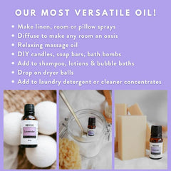 REVIVEEO Lavender Oil for relaxation massage and skin hydration.