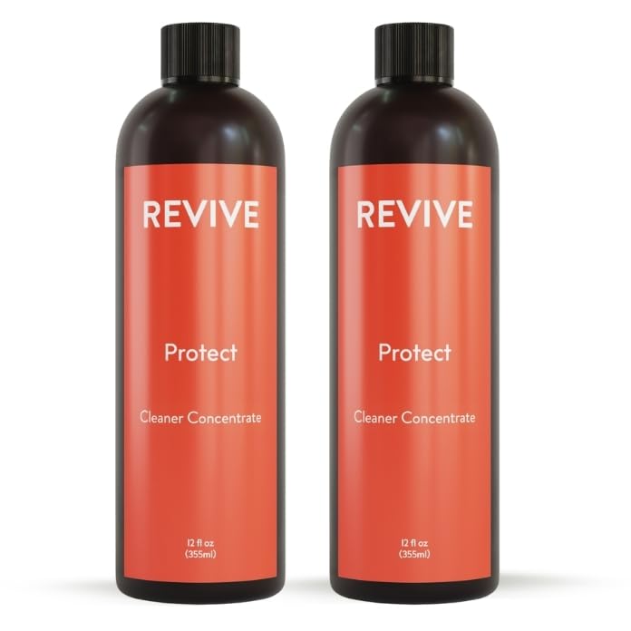 REVIVEEO Protect cleaner bottle showing plant-based formula for safe cleaning