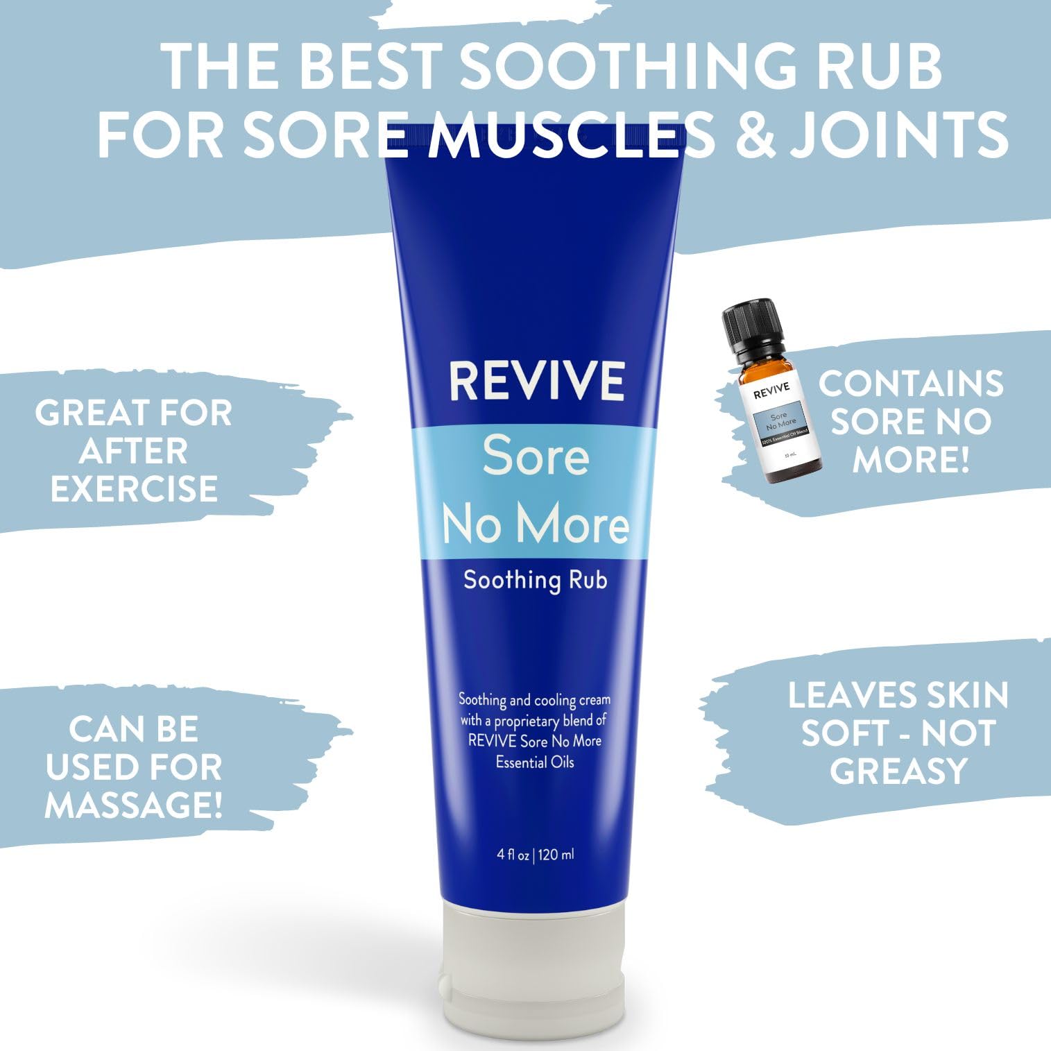Applying Sore No More to the skin for targeted cooling and soothing