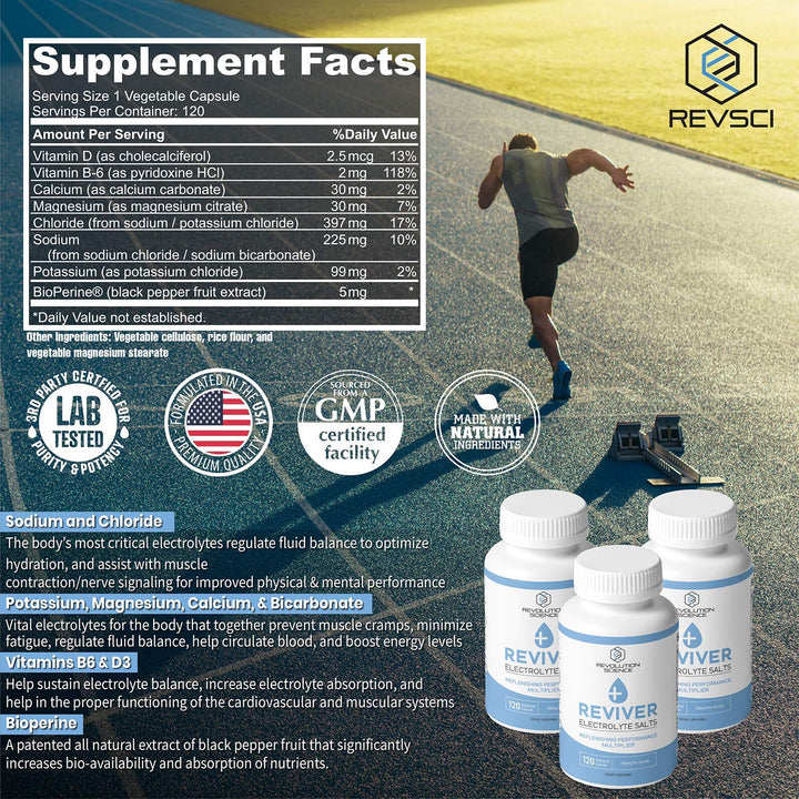 REVIVER Athlete hydration in action implies fast-acting minerals during training