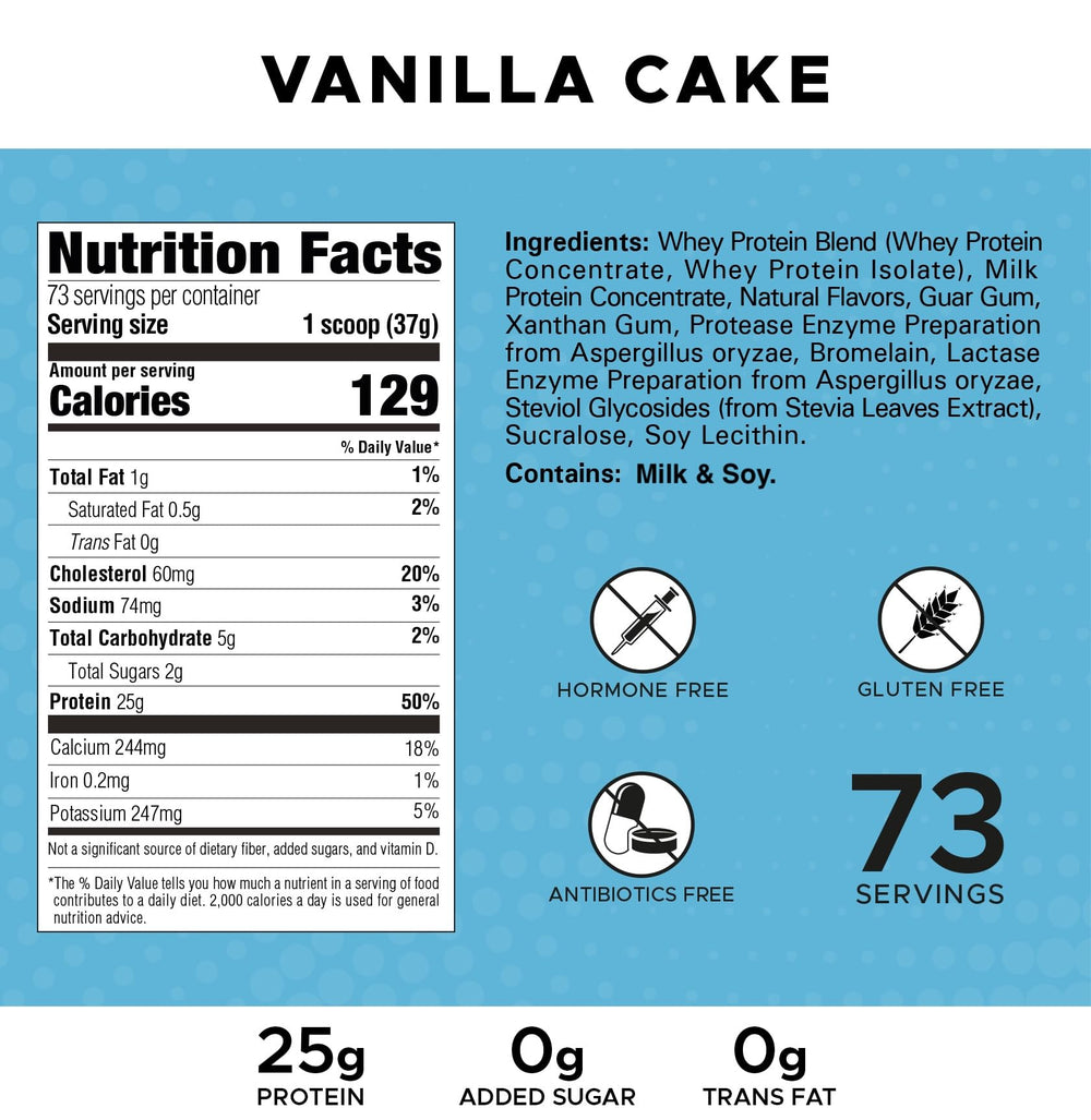 Revolution Nutrition High Whey measuring scoop shows 25 g per serving