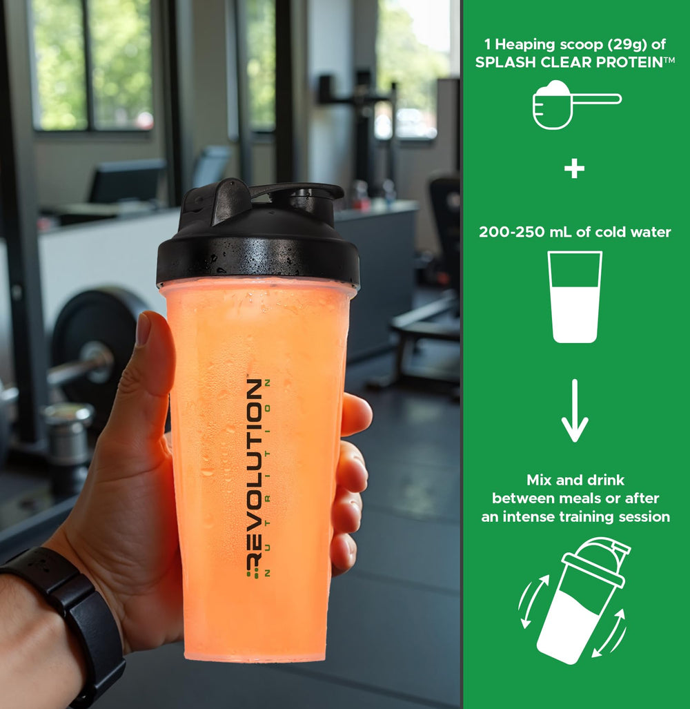 Mixed with water for a light, refreshing shake after training.
