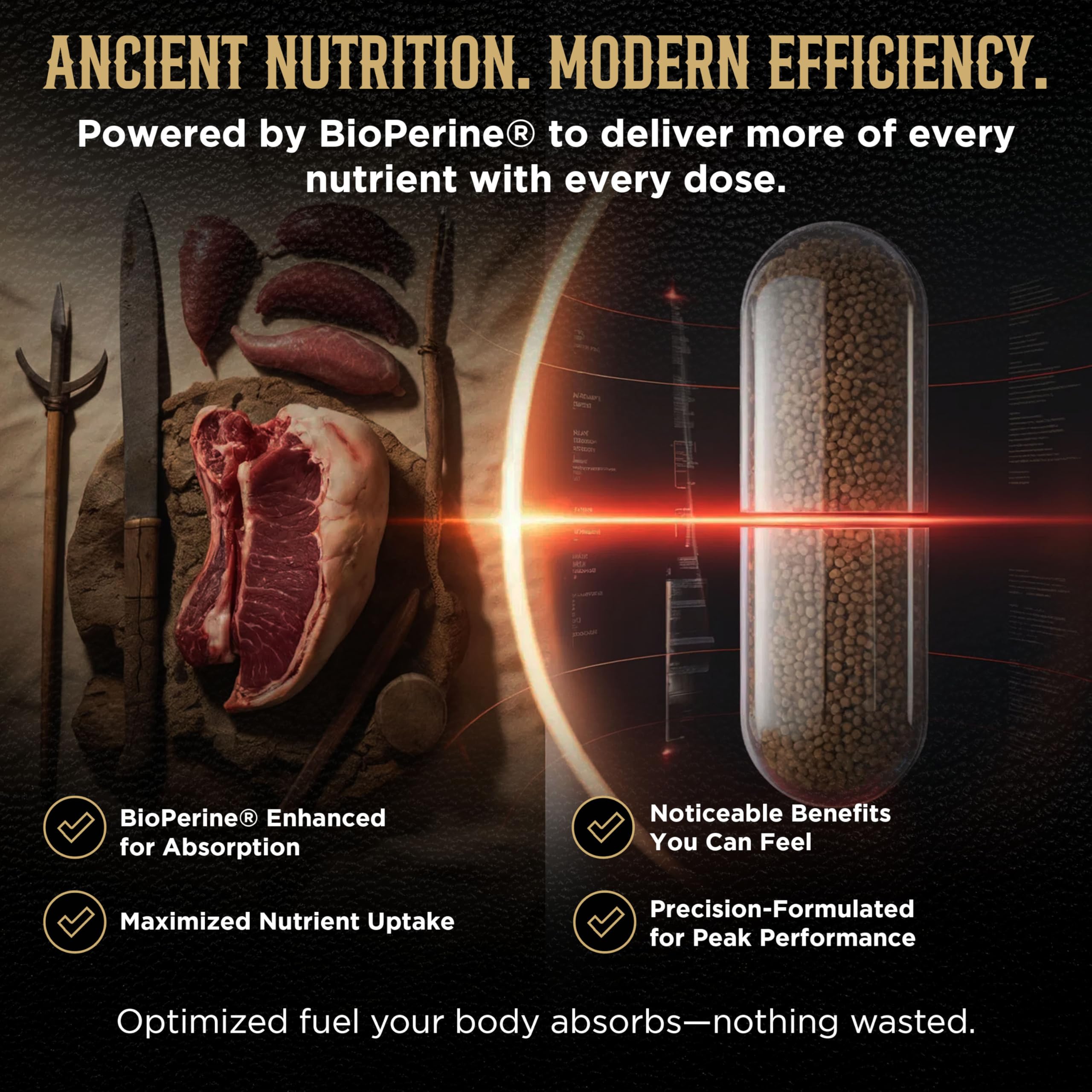Revolution Science PRIMUS bottle label with BioPerine for improved absorption and uptake