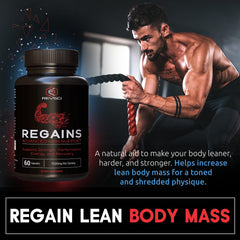 Regains label detail highlights Revolution Science quality and NSF testing.