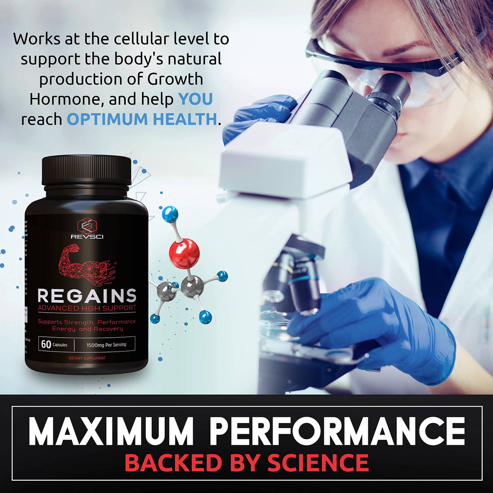 Nutritional facts close-up confirms Regains ingredient transparency on label.