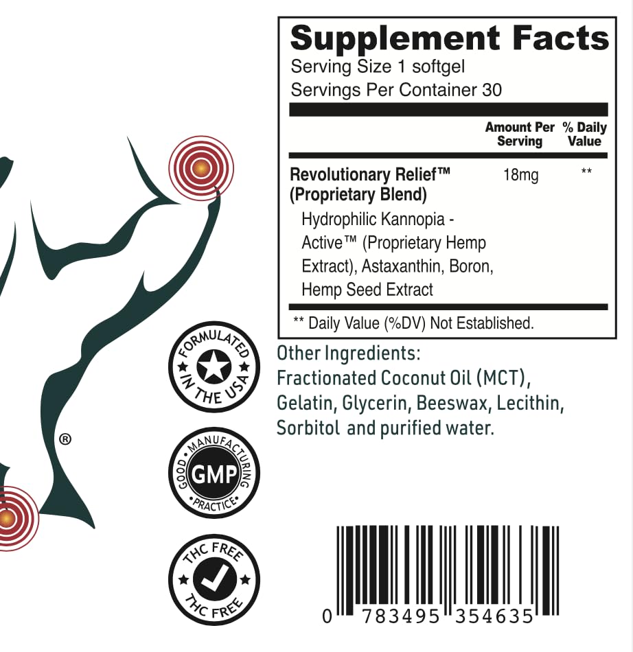 Kannopia-Active non-habit forming softgels with clear label