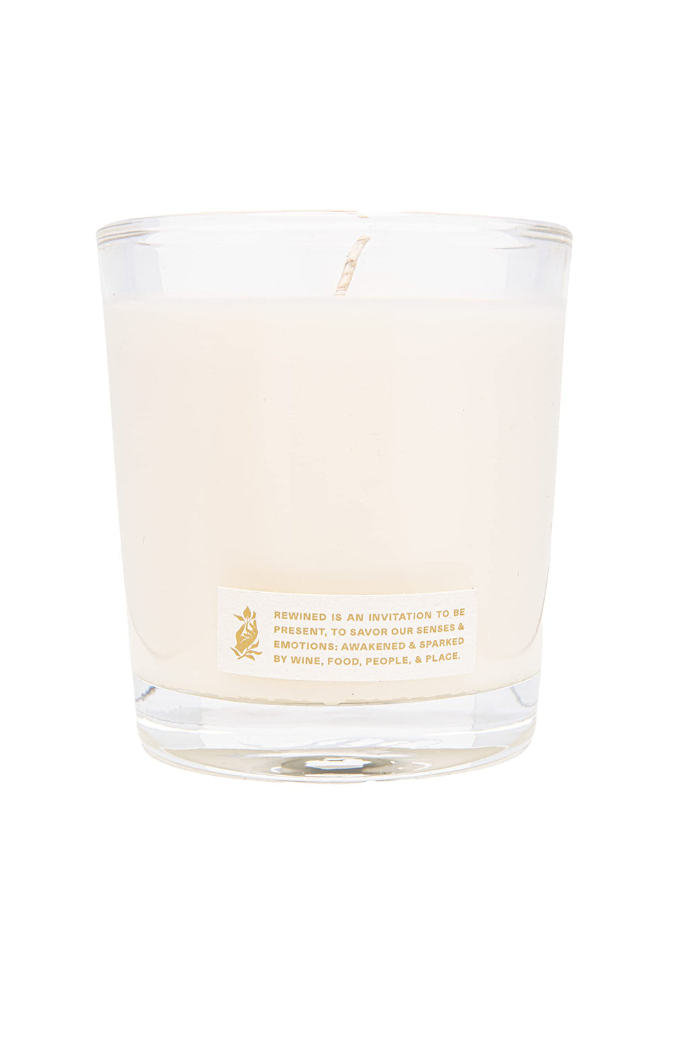 Rewined Champagne candle fragrance notes: peony and brioche enrich the air.