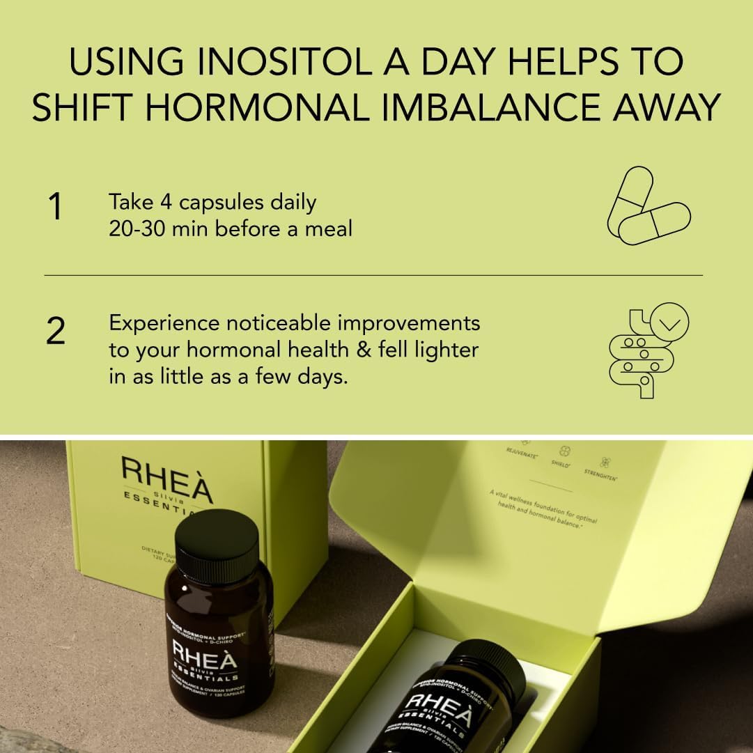 RHEA daily dosing shows four capsules per day.