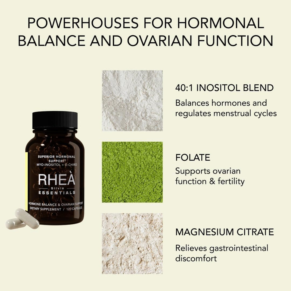 Rheasilvia product page shows dosage guidance of four capsules daily