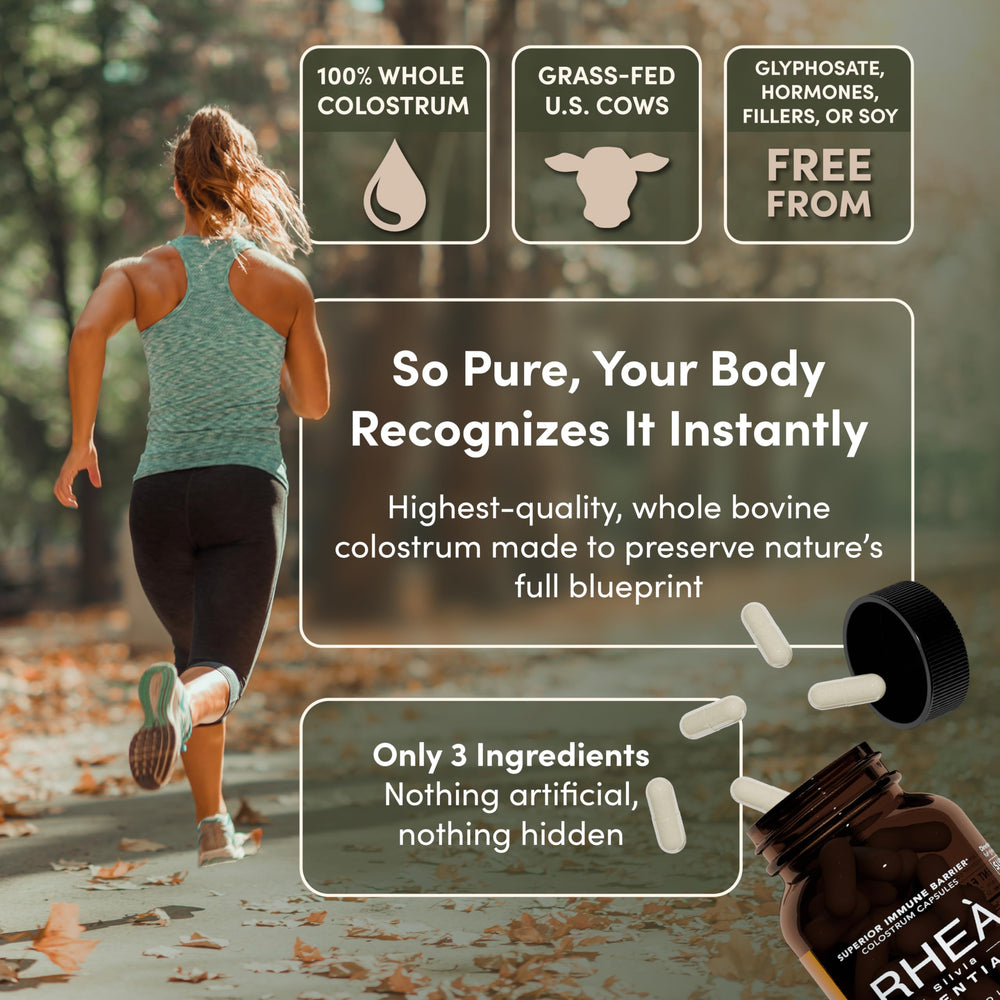 RHEASILVIA Rhea pack shot communicates convenient 60-cap supply for everyday use