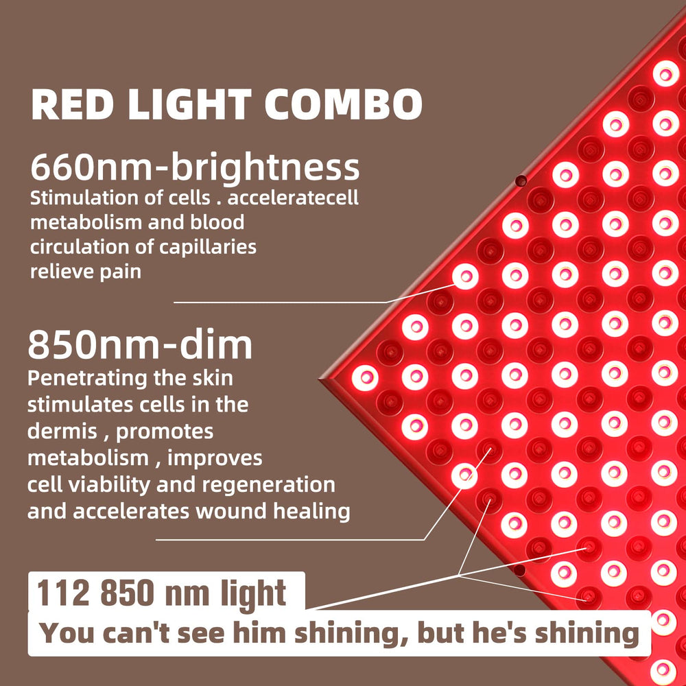 Rhmip LED red light panel bedside use for soothing evening routines