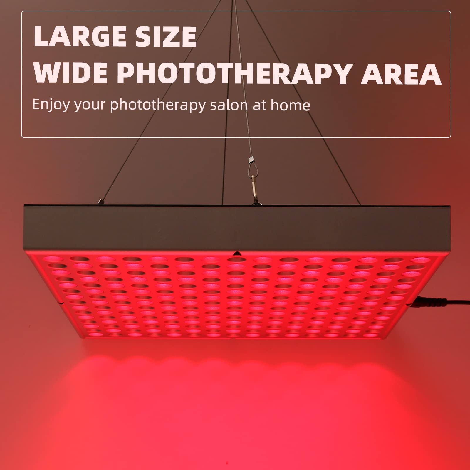 Rhmip LED red light panel standalone use beside bed for relaxing routines
