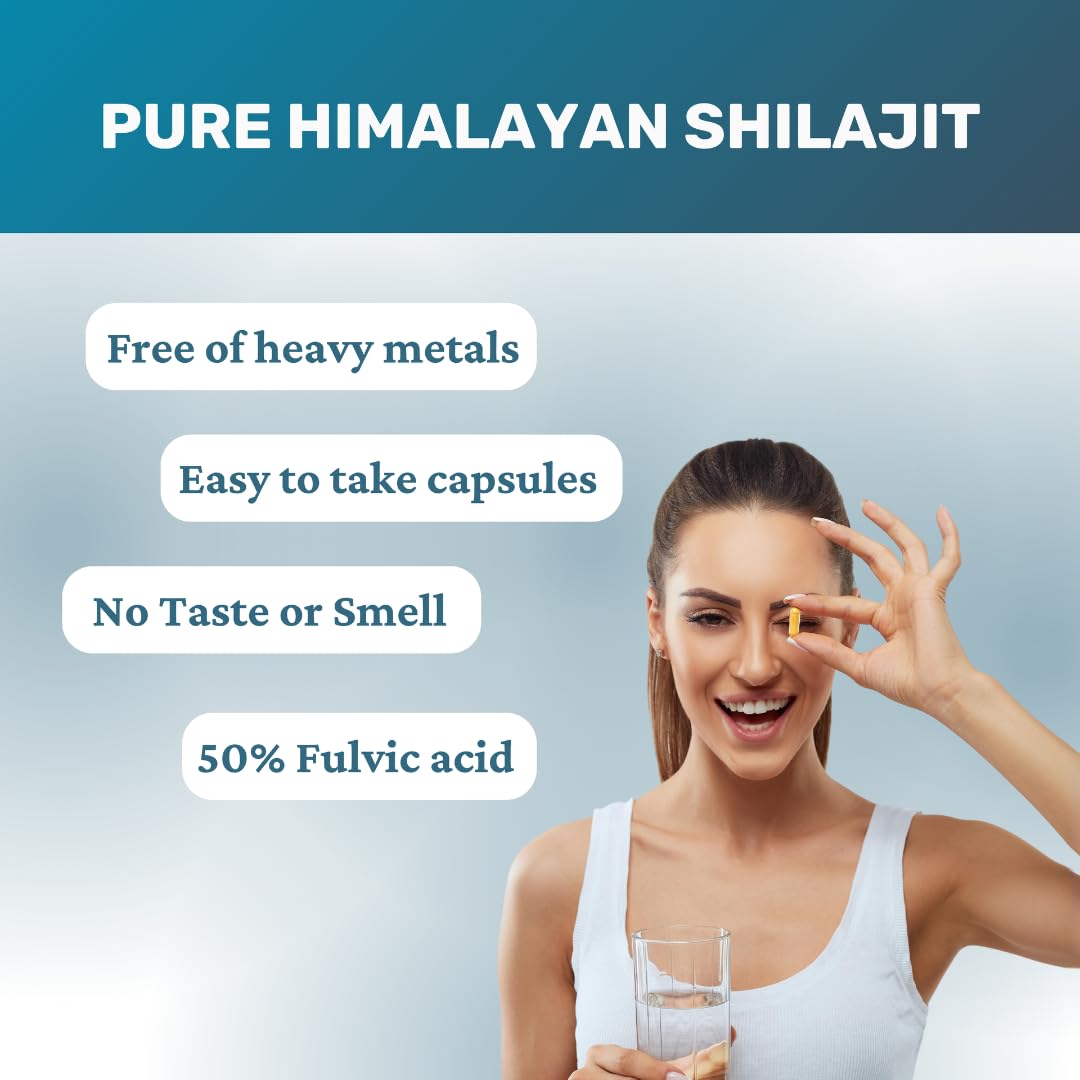 Closeup of Rhoziva Shilajit capsule, compact daily supplement.