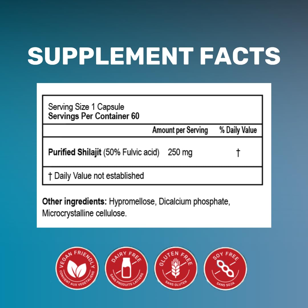 Fulvic acid-rich formula highlights trace minerals and vitality potential.