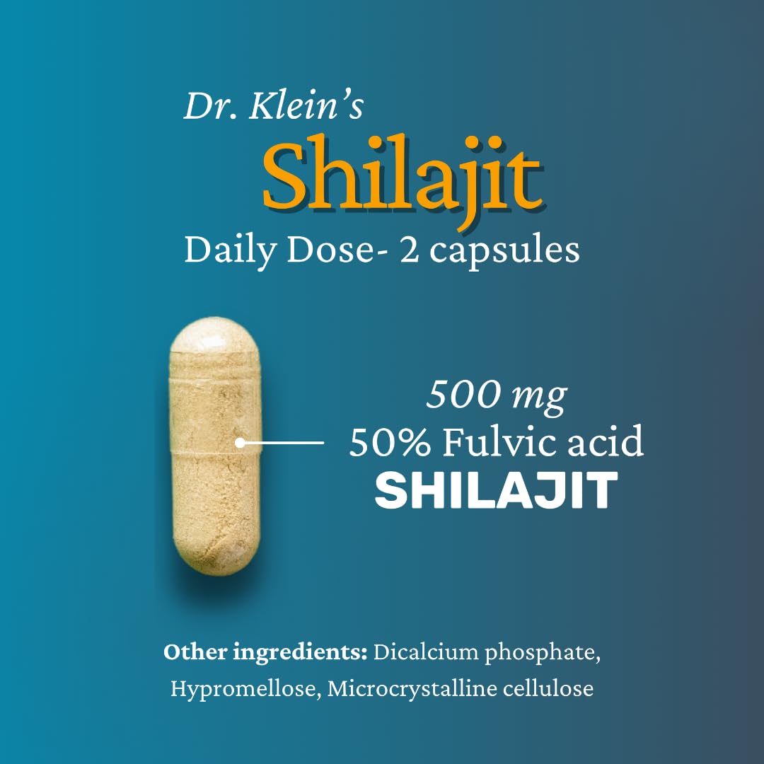 Made in USA label on Shilajit capsules suggesting careful manufacturing.
