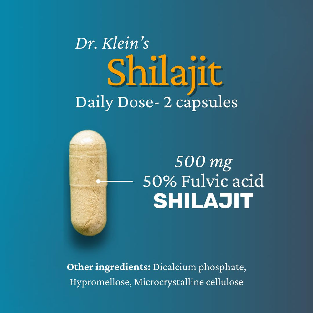 Made in USA label on Shilajit capsules suggesting careful manufacturing.