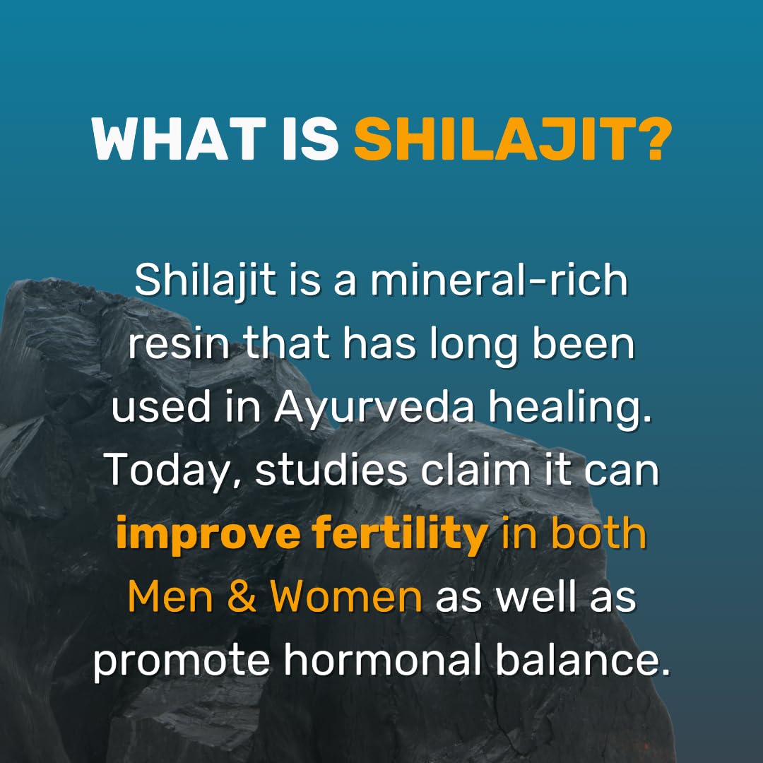 Rhoziva Shilajit capsules poured for mess-free daily intake.