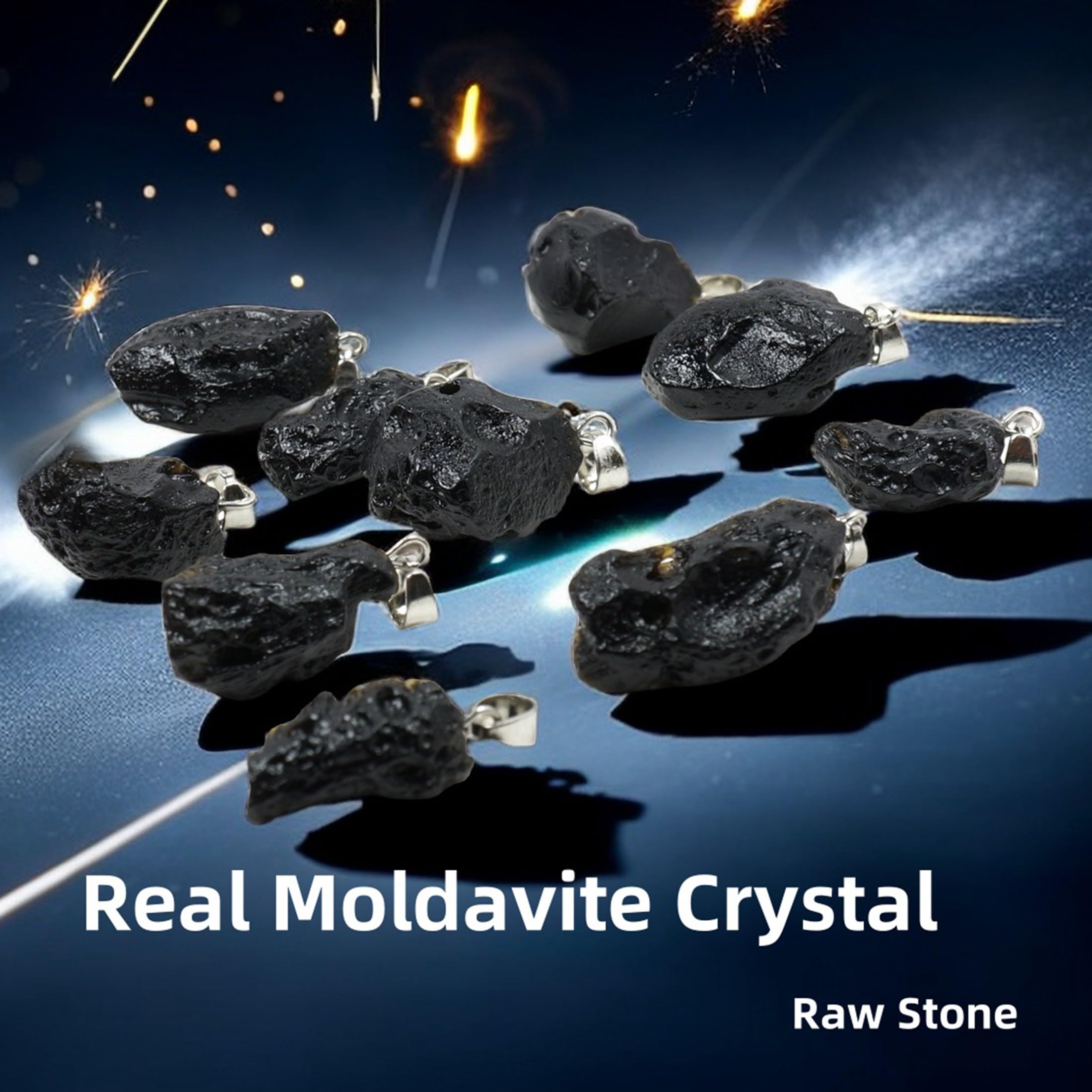 RICHRAIN Moldavite Necklace versatile piece for meditation and focused energy moments