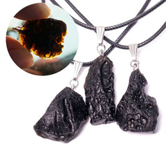 RICHRAIN Moldavite Necklace wax rope chain detail suitable for daily wear