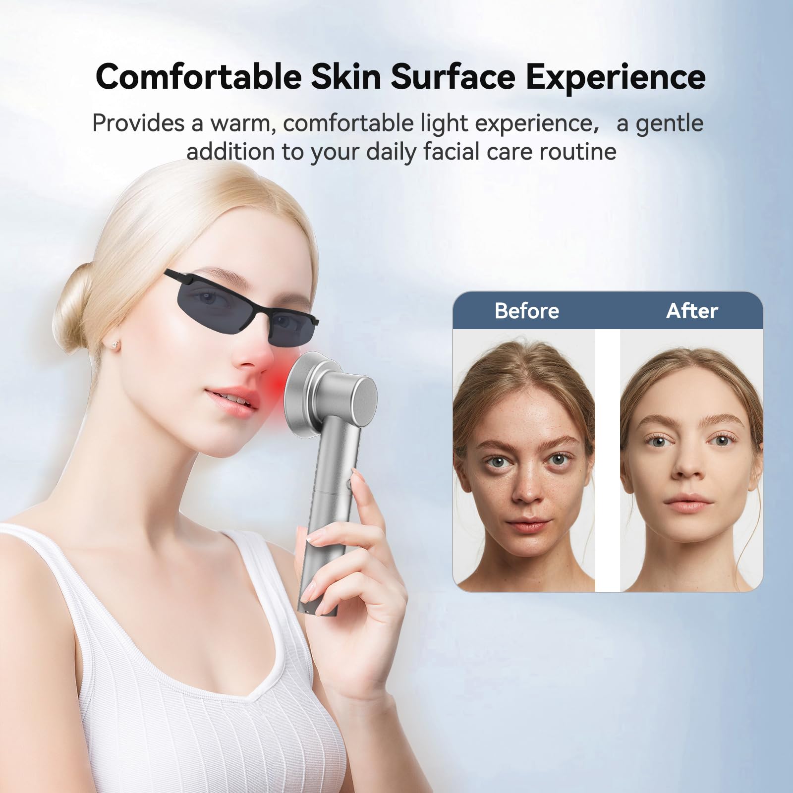 RICIAL cordless rechargeable design supports flexible, on-the-go use with the included stand.