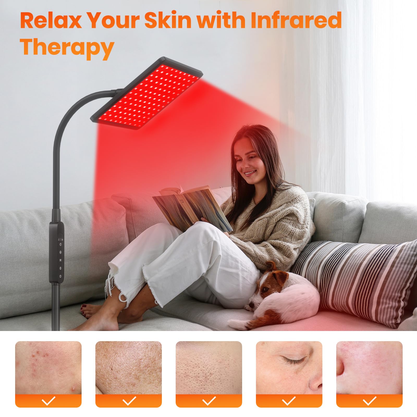 RICIAL large panel provides wide-area coverage for body and face.