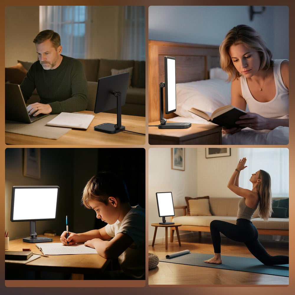 RICIAL sun lamp ideal for home office and living areas
