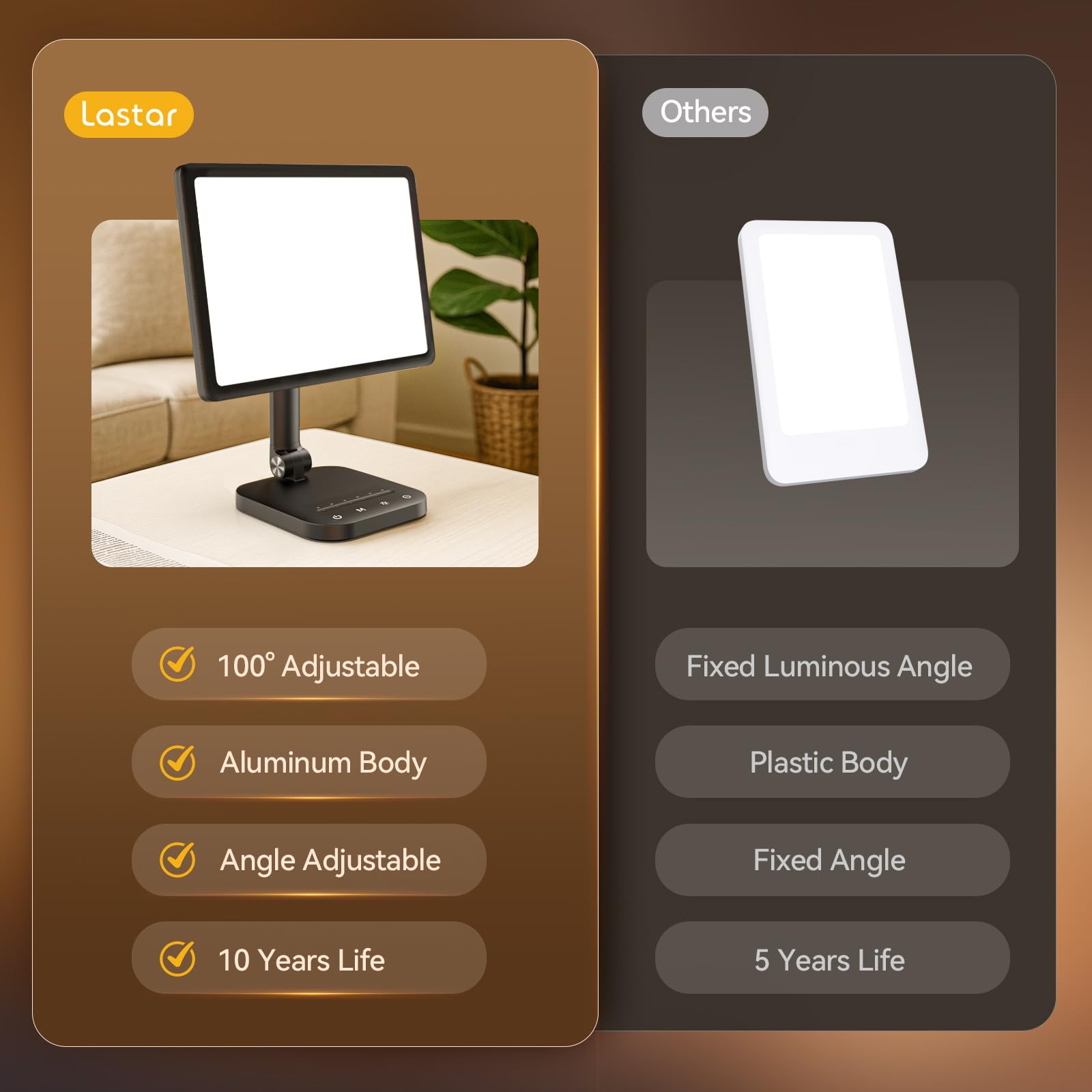 RICIAL sun lamp UV-free design with safe daily use