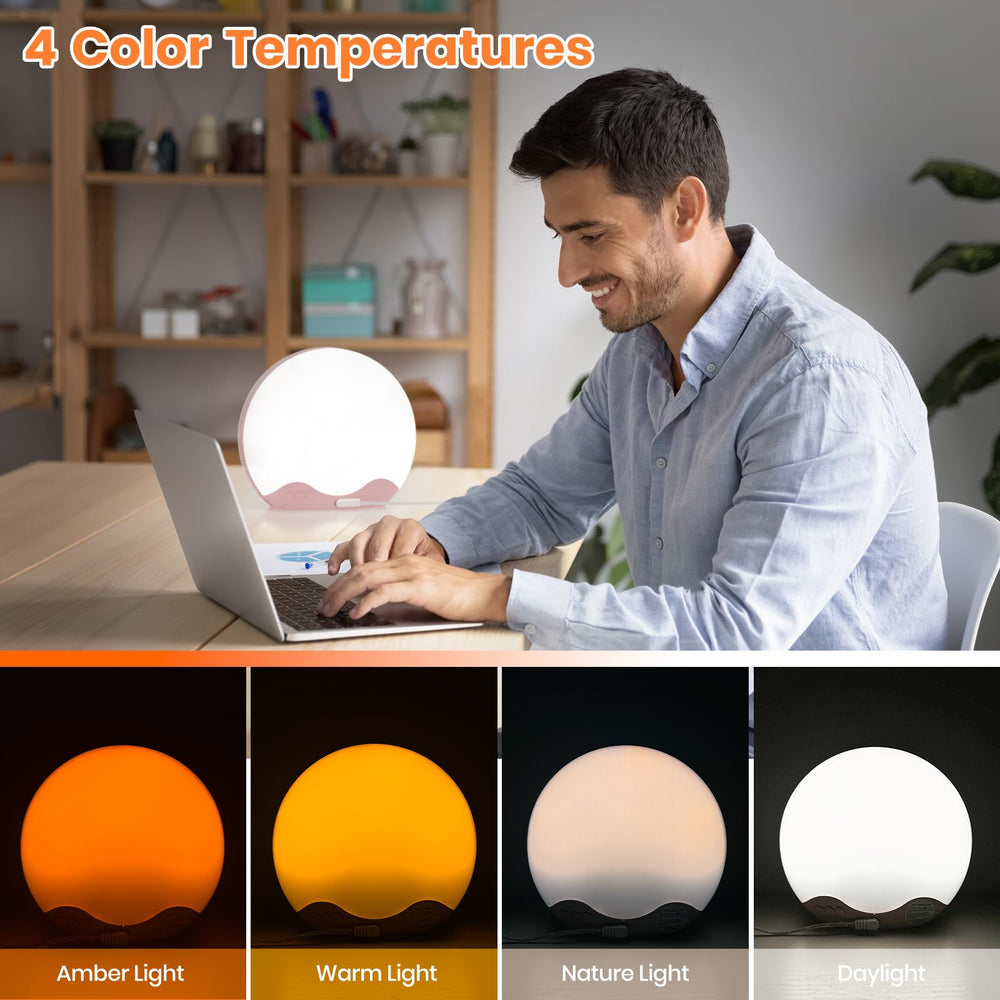 RICIAL Wake Up Light shows 11 color lights for mood lighting