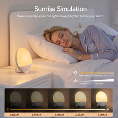 RICIAL Wake Up Light brightness control shown for customizable wake times
