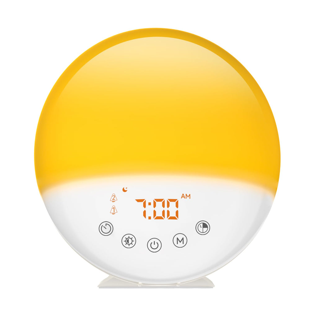 RICIAL Wake Up Light front view, compact bedside design for gentle mornings