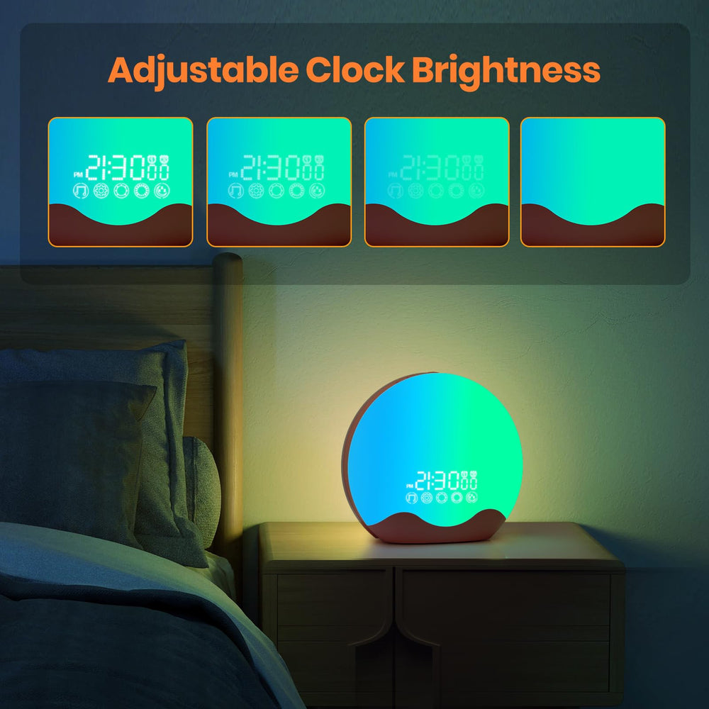 RICIAL Wake Up Light sleeping aid with white noise and color lighting