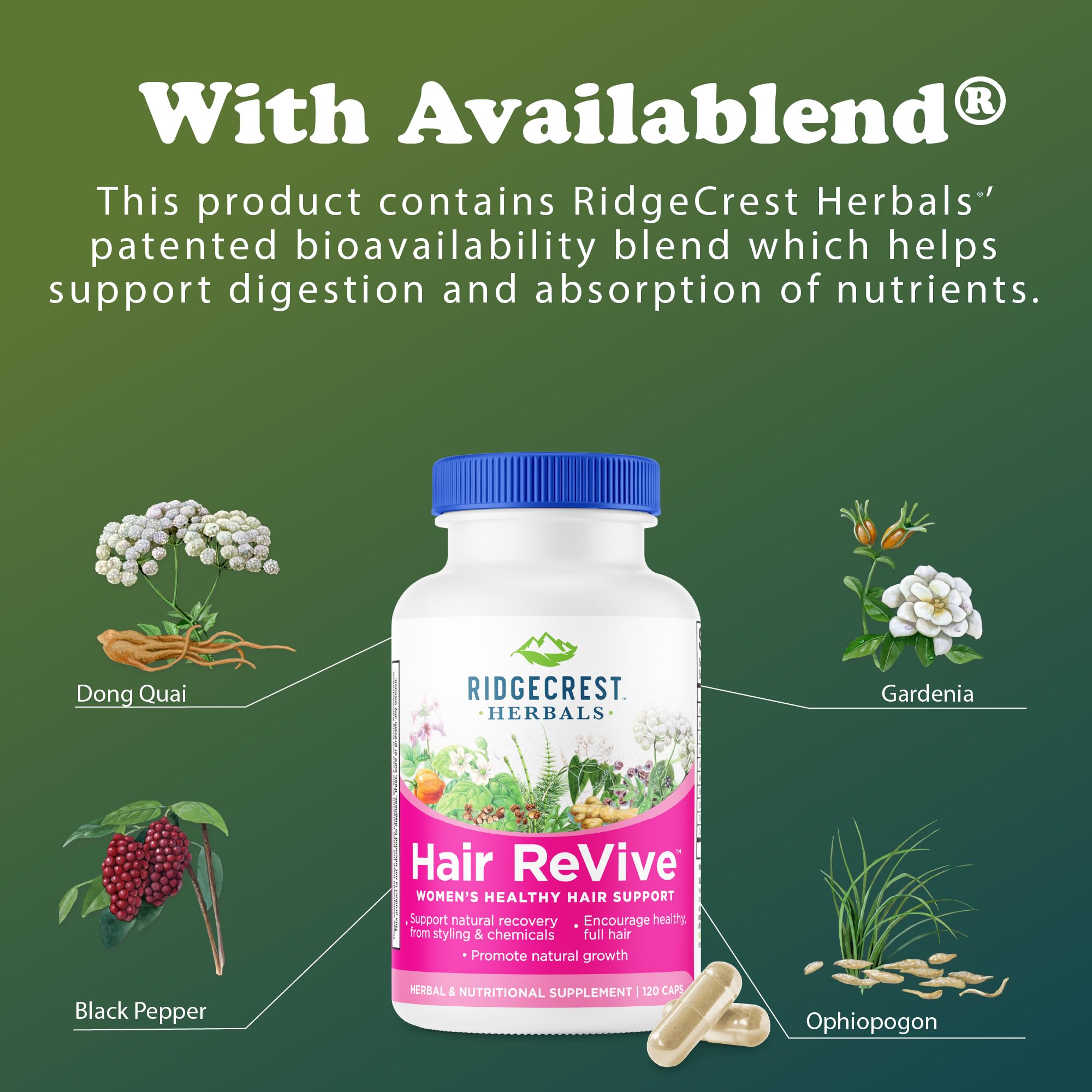 RidgeCrest Hair ReVive lifestyle shot with an active woman.