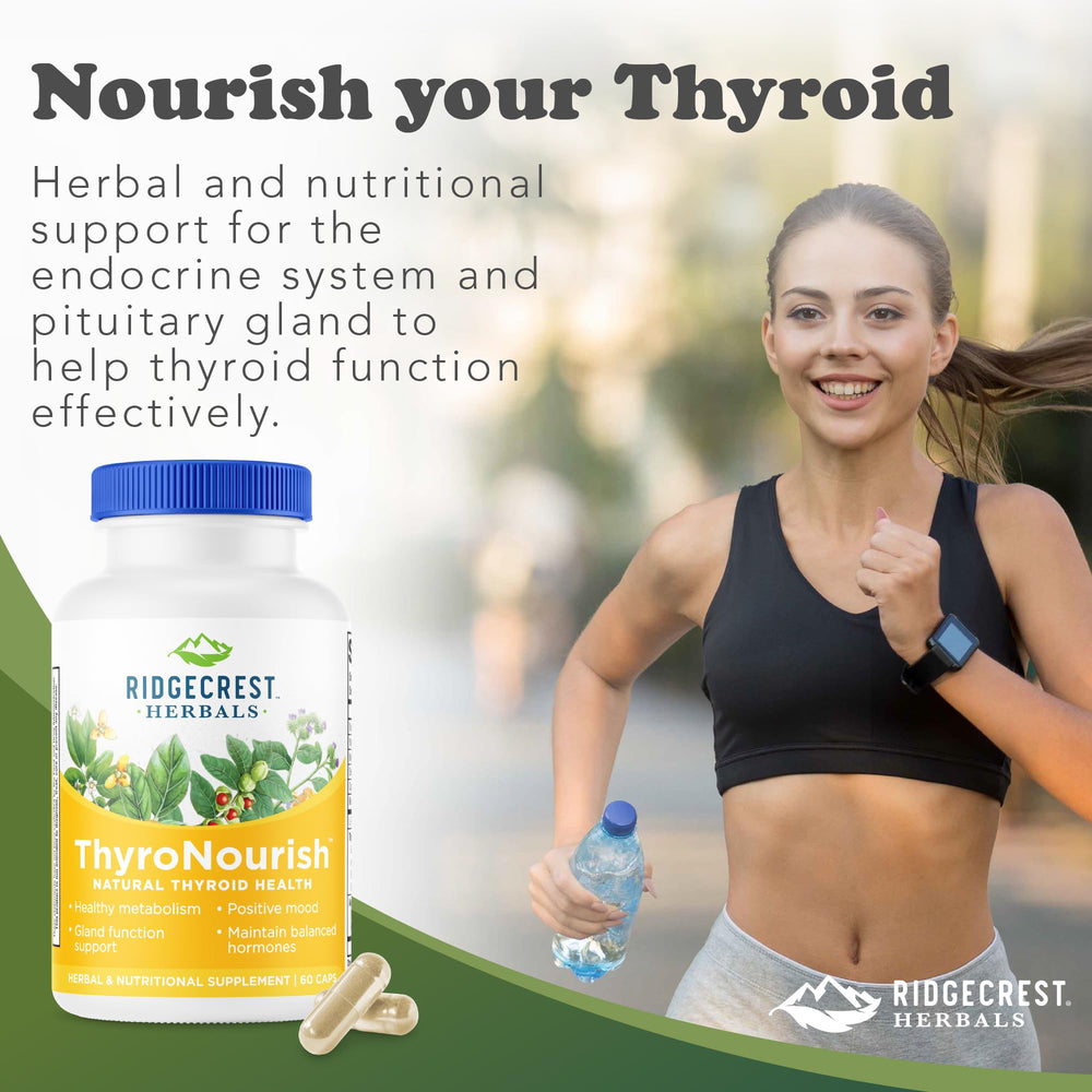Supplement facts panel of ThyroNourish showing minerals for balanced wellness.