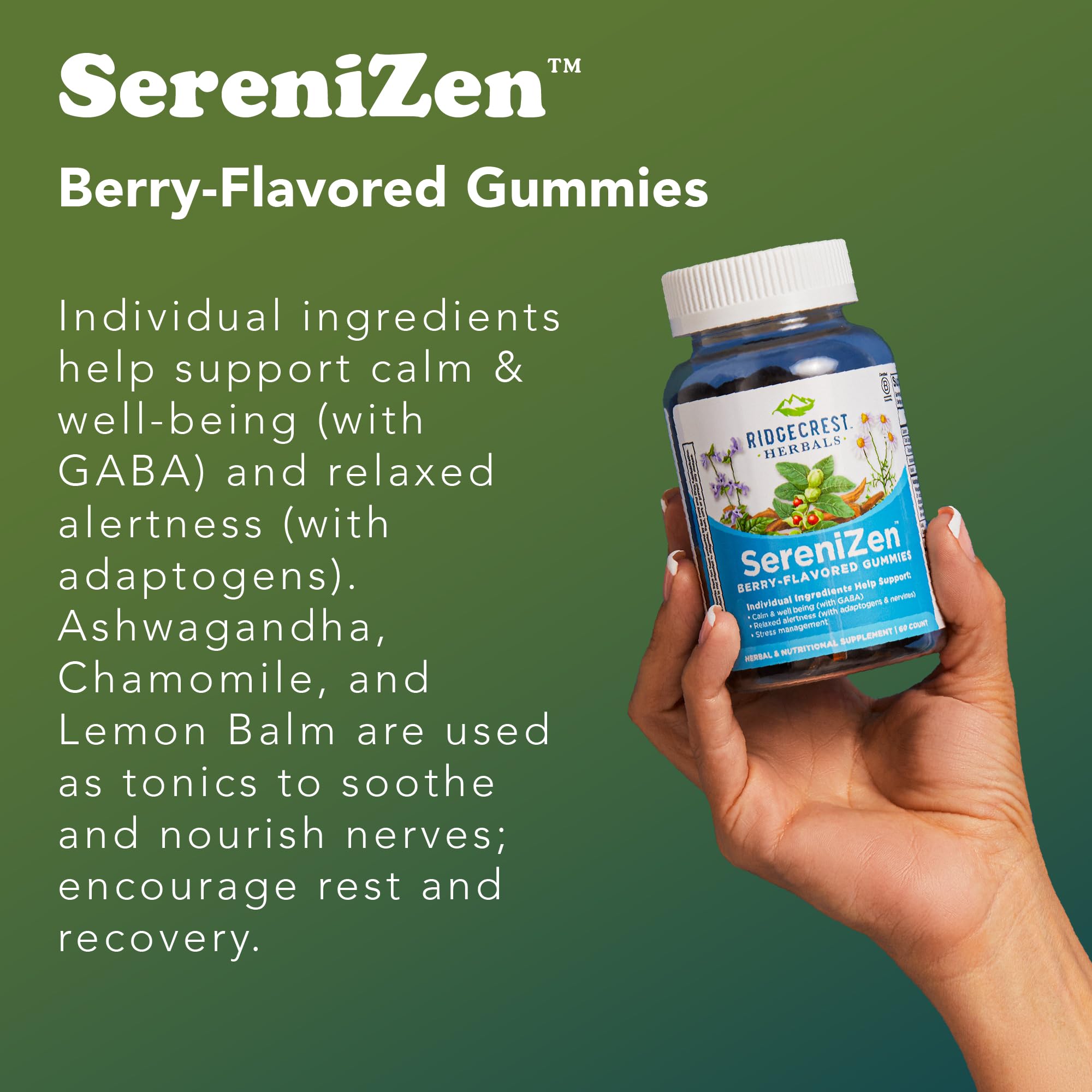 Gummies poured into a glass suggesting simple daily intake for focus