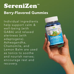 Gummies poured into a glass suggesting simple daily intake for focus