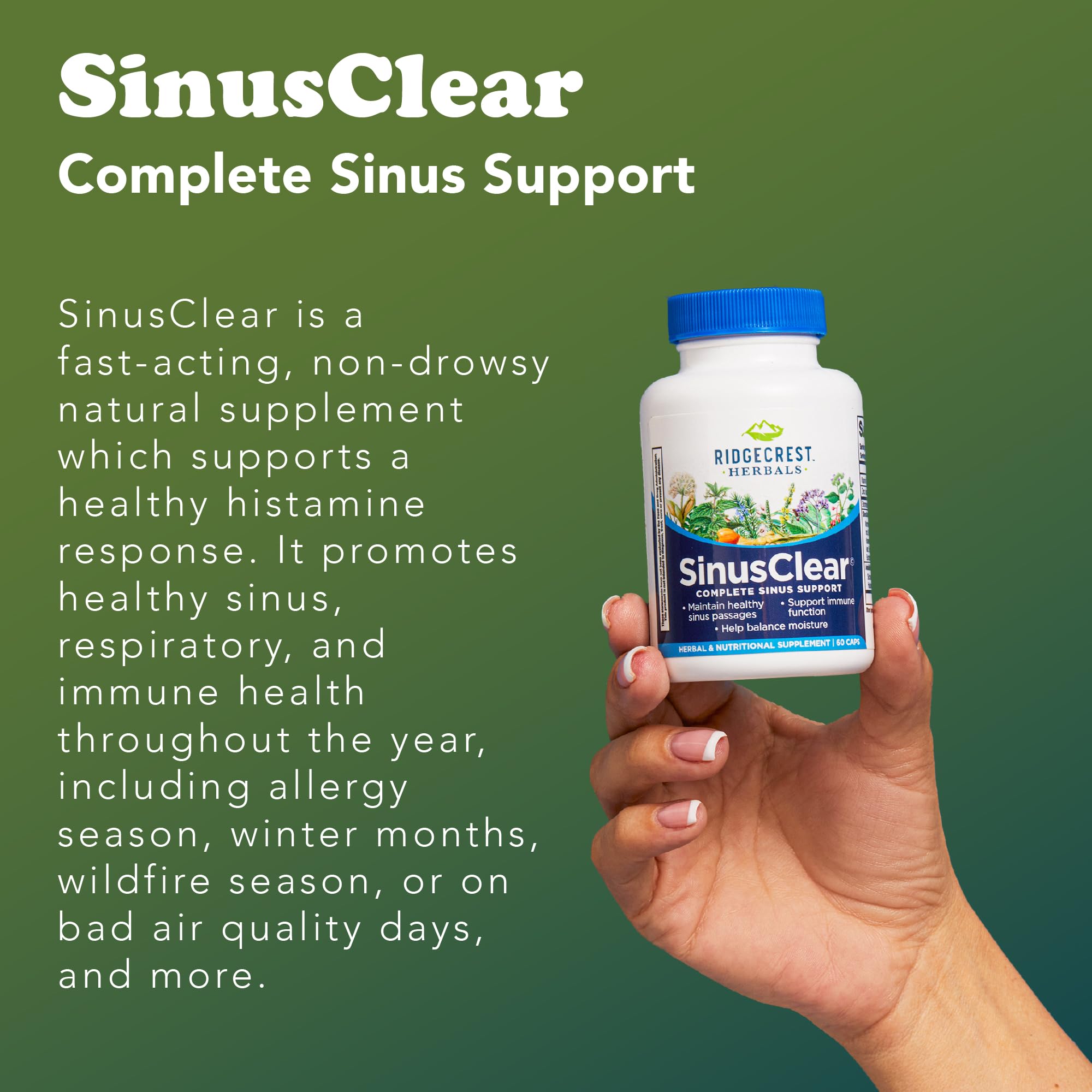 RidgeCrest SinusClear nasal passages concept art illustrating potential relief.