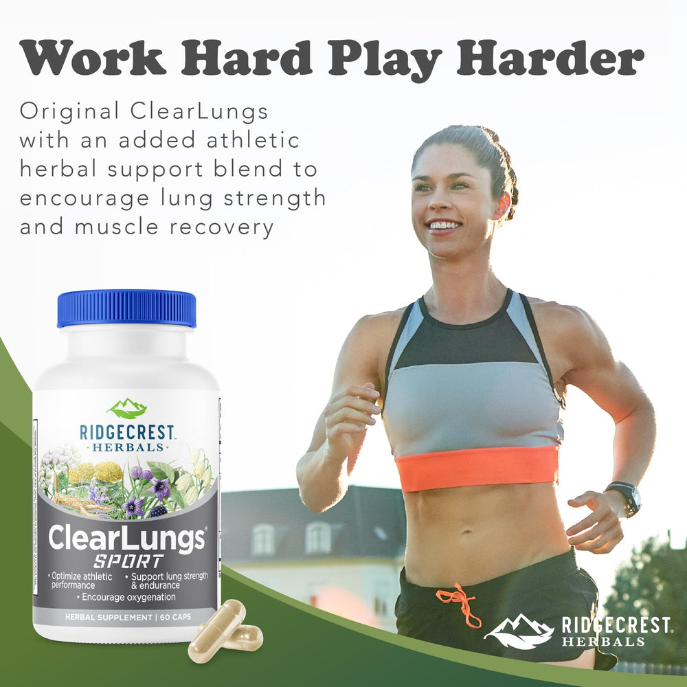 Athlete during workout using RidgeCrest ClearLungs Sport