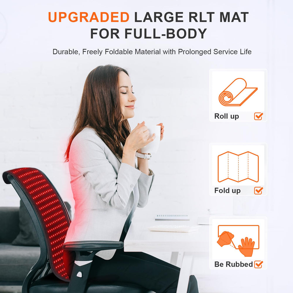 Rikimxin red light therapy mat folded compact for storage or travel