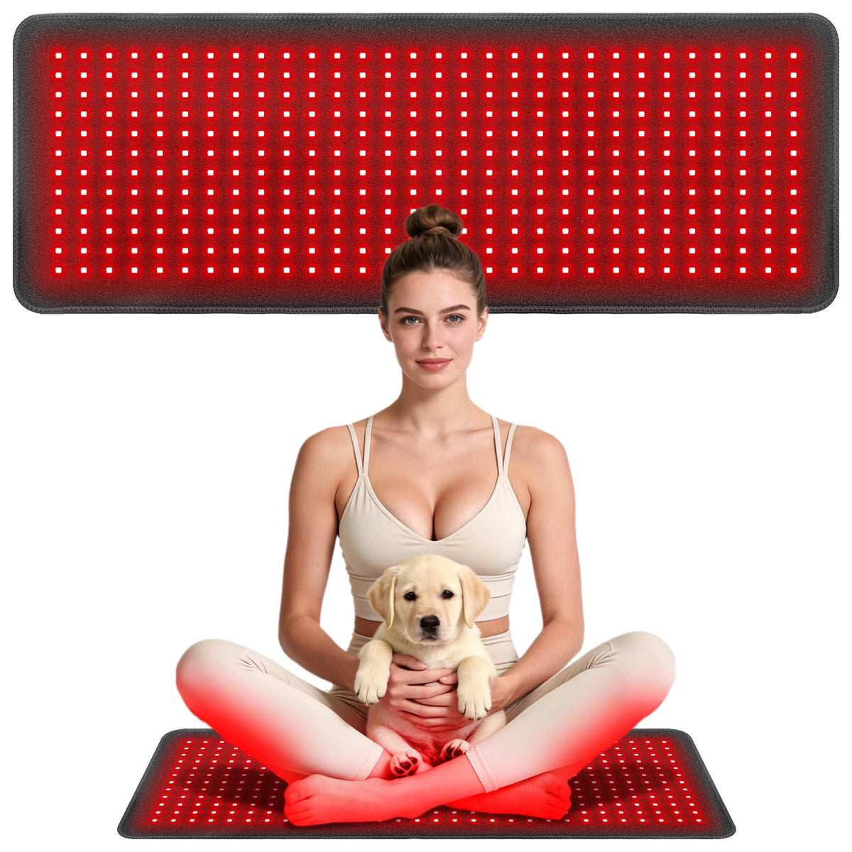 Rikimxin Red Light Therapy Mat setup on a clean surface for at-home use and warmth