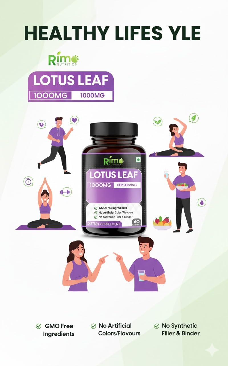 Rimo Lotus Capsules ingredients list emphasizes high-quality lotus extract for daily calm.