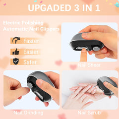 RIMOL built-in nail scraps storage keeps debris contained during use.