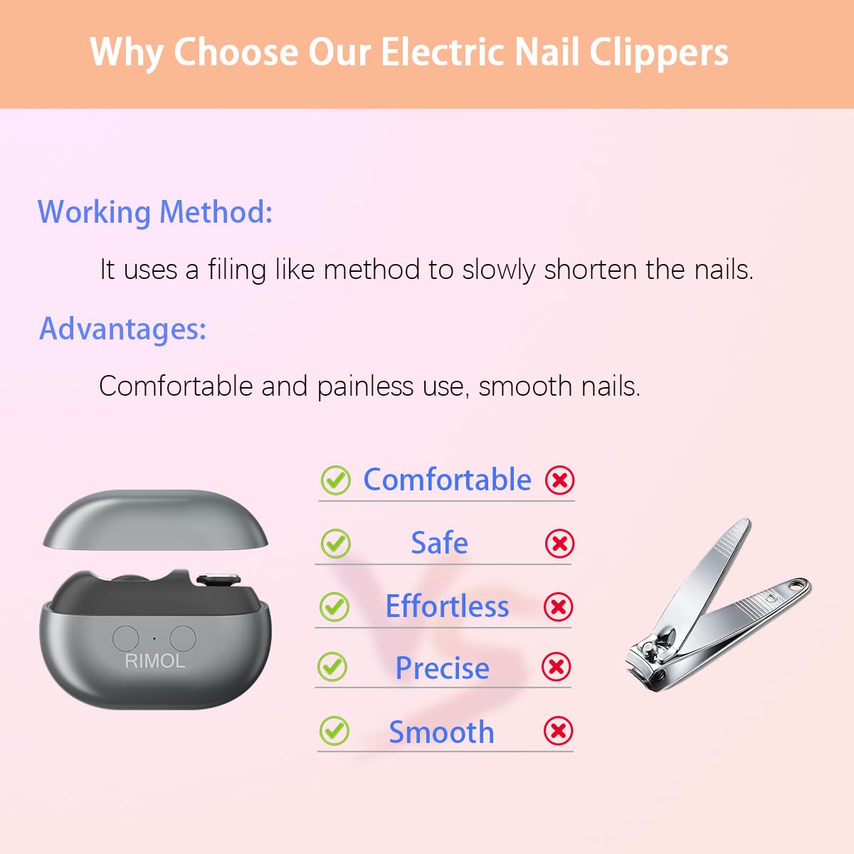 RIMOL polish attachment adds subtle shine to nails.