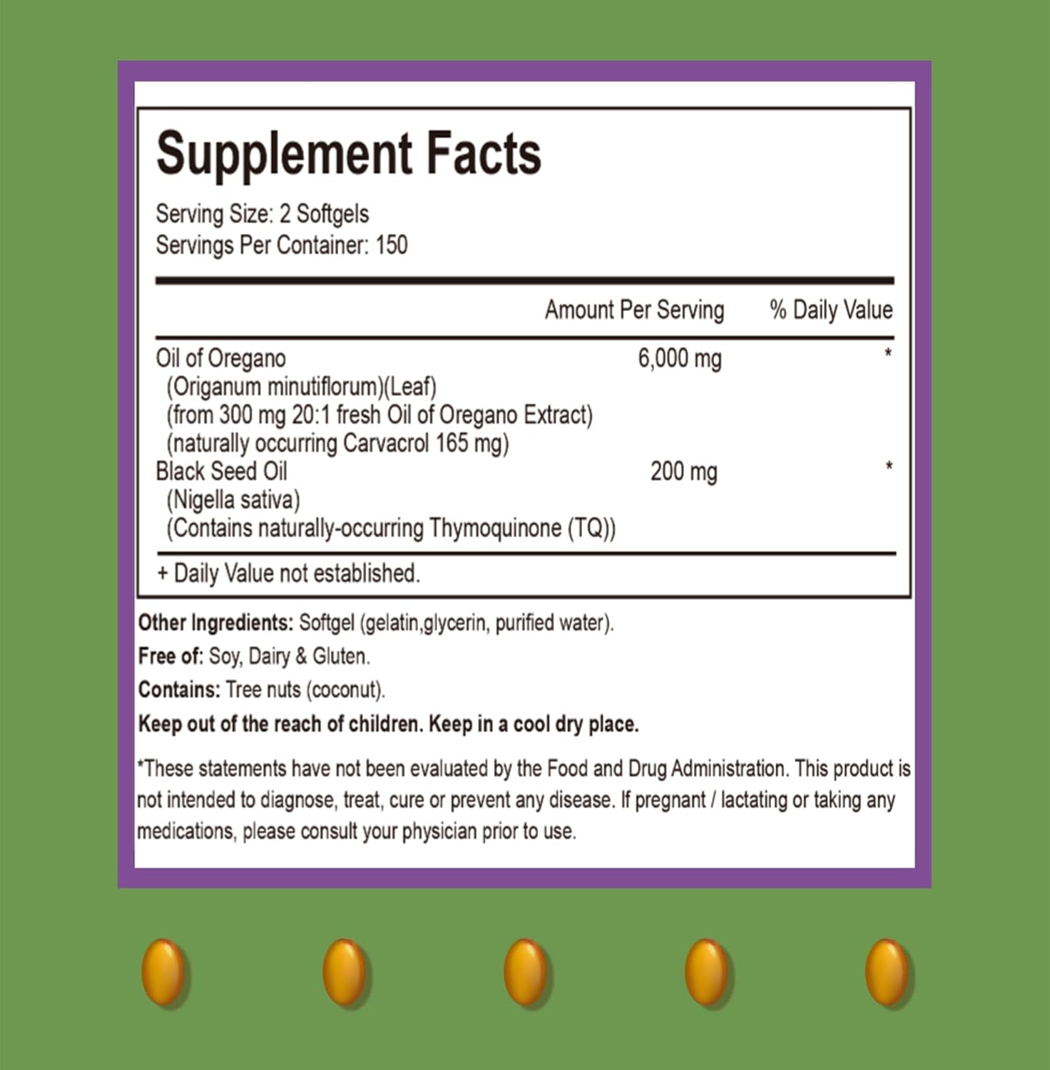 RIOWEGO softgel capsules closeup highlights easy swallowing design.