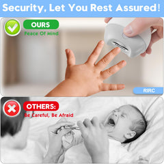 RIRC nail clipper 2-speed mode for gentle baby care and adult trimming