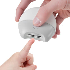 RIRC nail clipper debris storage for quick cleanup after trimming