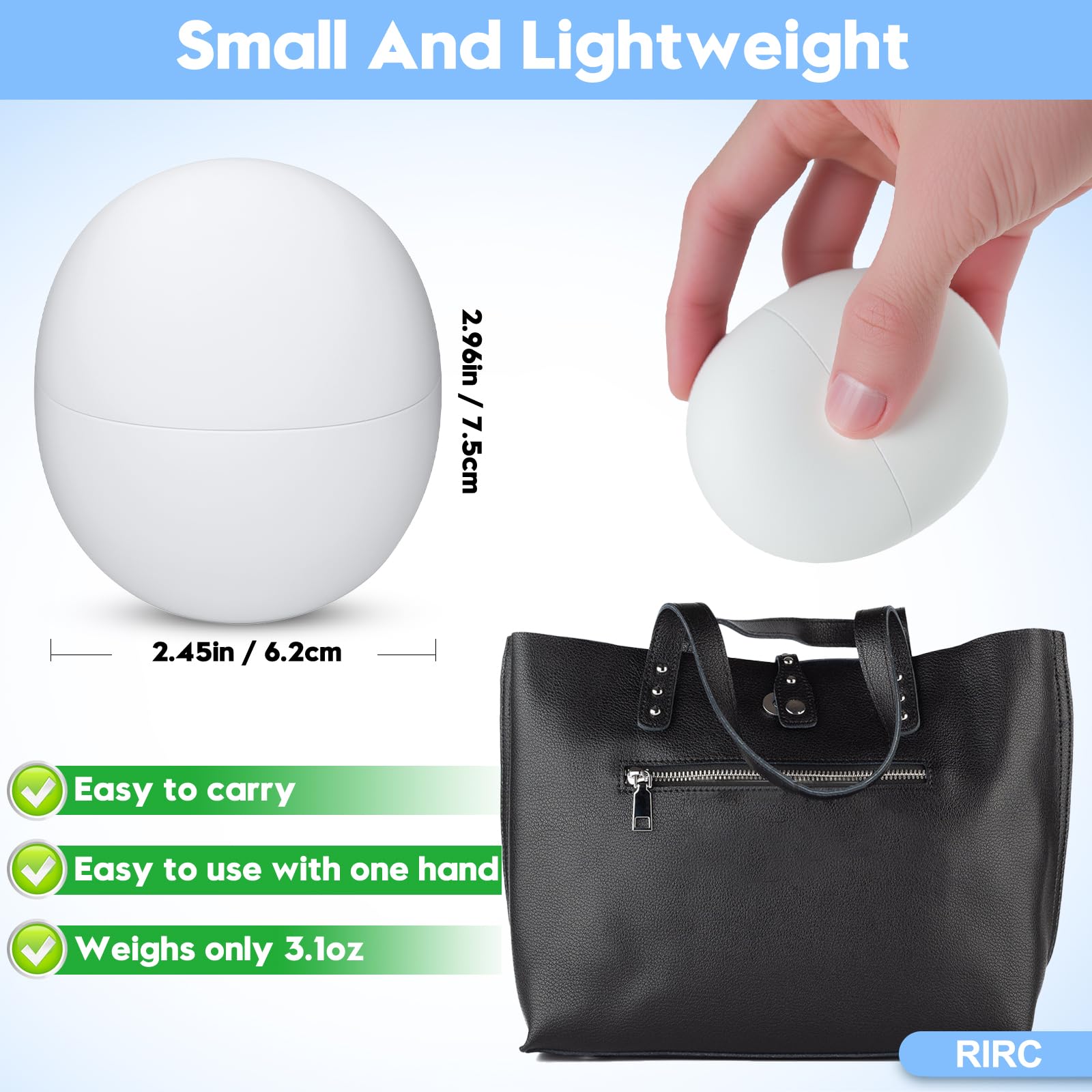 RIRC lightweight 85g nail clipper fits in bag for on-the-go care